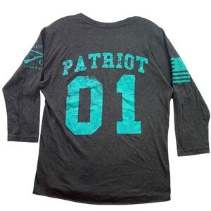 Grunt Style Shirt Mens Medium Patriot USA Flag Grunge Guns AOP Streetwear